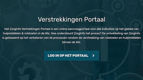 zorginfo|ZorgInfo Verstrekkingen Portaal